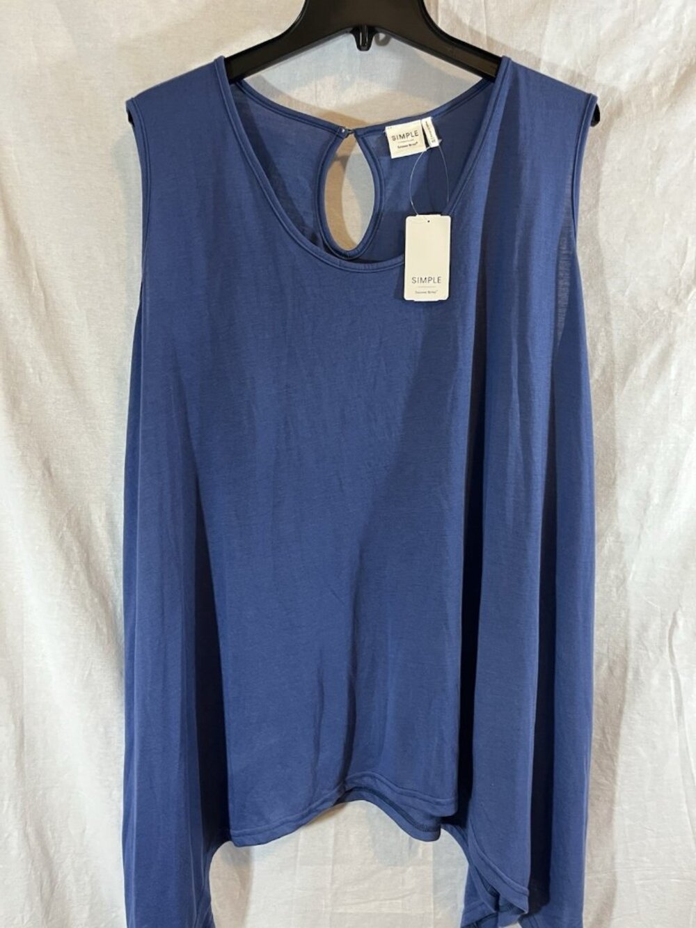 Simple Suzanne Betro Women’s 4X NWT Blue Side Tail Tank